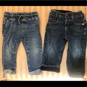 Pair of Baby Jeans - Gap and OshKosh